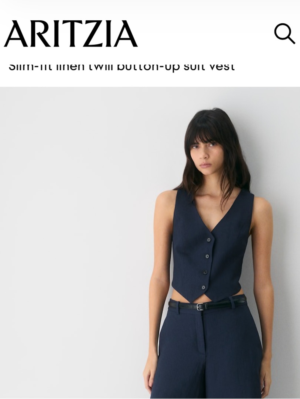 Wilfred Navy Vest